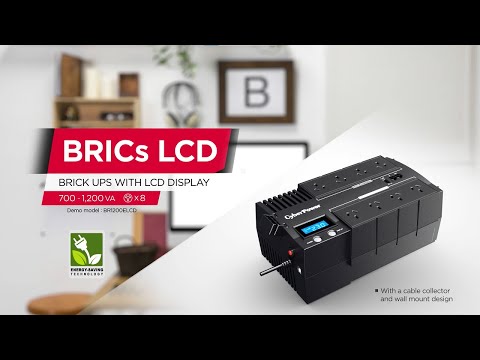 CyberPower Systems BRIC LCD Series 850VA Line Interactive Power Board Style UPS