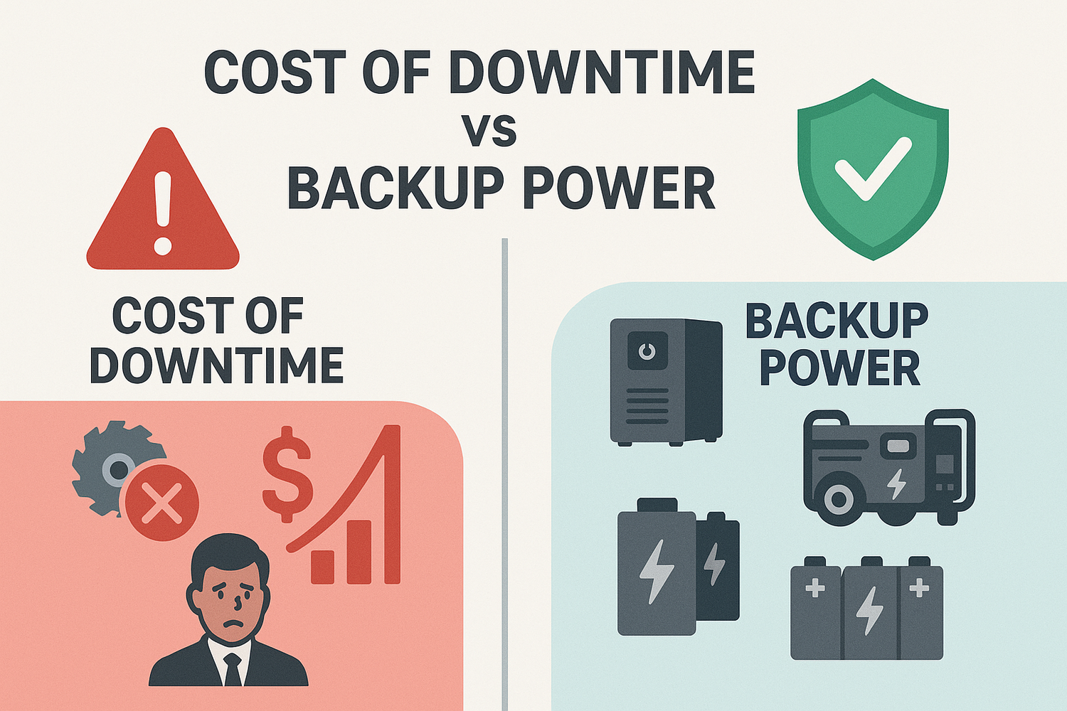 Cost of Downtime vs Backup Power | Critical Power Solutions