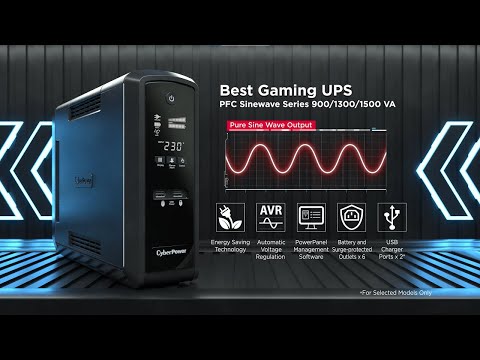 CyberPower Systems PFC Sinewave Series 900VA Tower UPS with LCD